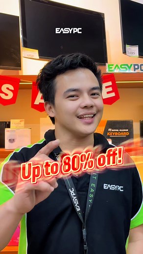 Ito na ang sign mong mag-upgrade, ka-techie! Up to 80% OFF tayo sa Holiday Clearance Sale this Nov 21-23 na, only at EasyPC Monumento & EasyPC Shaw 🔥 From components and peripherals to other essentials, meron dito! Limited stocks lang kaya kita kits this weekend! | EASY PC