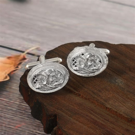 925 Sterling Silver Oval Cufflinks, Antique Engraved Vintage Style Mens Formal Jewelry - Etsy