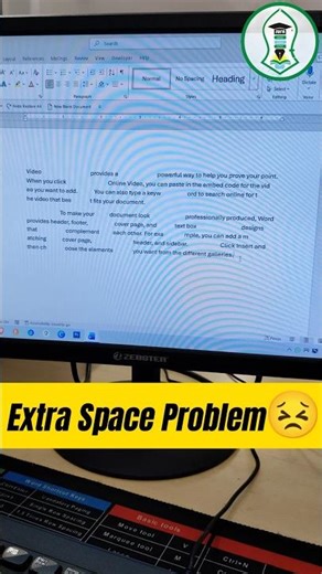 Remove Extra Spaces in MS Word Instantly 😳 | #shortcutkeys #msword #computerskills #learnmsword