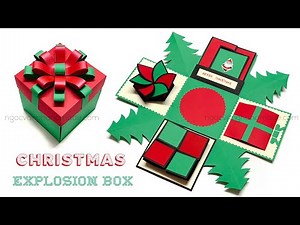 Christmas Explosion Box (Tutorial) | HỘP QUÀ GIÁNG SINH BẤT NGỜ (Hướng dẫn) - NGOC VANG Handmade