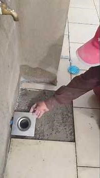 Technique and skills of install floor trap #shorts #construction #video #youtubeshorts #viralshorts