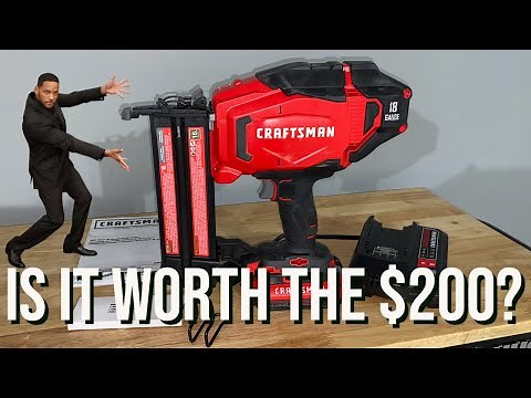 CRAFTSMAN Cordless Brad Nail Gun Unboxing, Review, and Features!