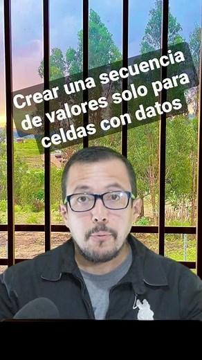 Cómo crear una secuencia de valores solo para celdas con datos.