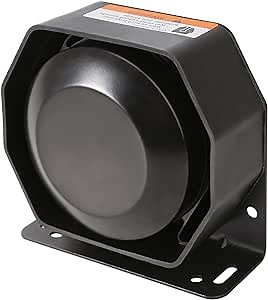 JAMTOM Compact High-Performance PA Siren Horn, 200W/8 ohms Ultra Slim Sirens Speaker for Emergency Vehicles, Construction Vehicles, Engineer Vehicles (Capable with Any 100-200 Watt Siren System)