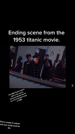 Ending scene of 1953 titanic movie. #fyp #titanicmovie
