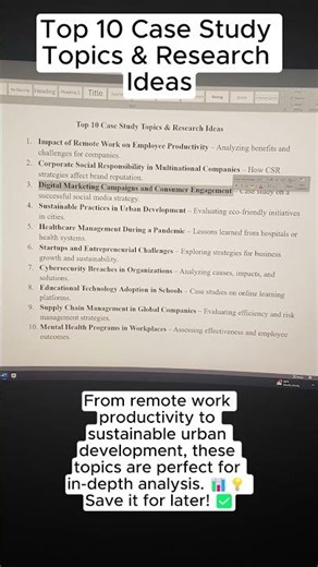 Top 10 Case Study Topics & Research Ideas