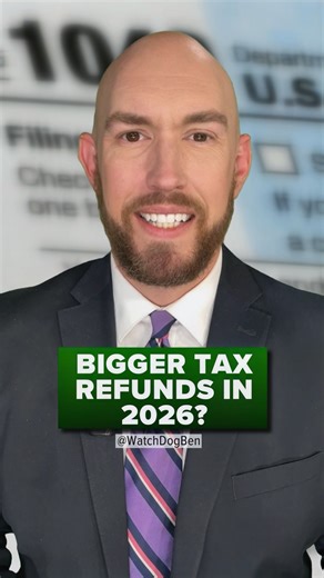Ben Briscoe | Consumer News Explainer on Instagram: "Bigger tax refunds in 2026 could be coming. Here’s why. A new tax law lowered how much many Americans owe for 2025, but paycheck withholding didn’t adjust in time. That means millions of people may have overpaid taxes all year, and could see larger tax refunds when they file in 2026. Parents, seniors, workers who earn overtime or tips, and many middle-income households may benefit the most. Even if none of those apply to you, a higher standard