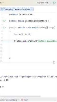 Swapping two numbers using third variable in Java | Frequently asked interview programs in Java
