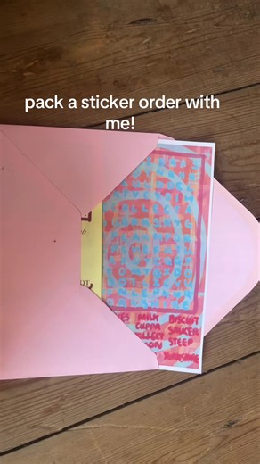 i love these lil sticker orders they are so much fun and awesome #stickers #artist #snailmail #creativity #journaling