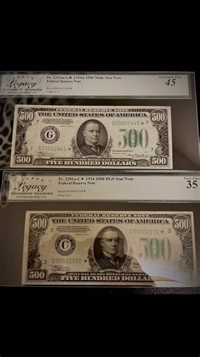 More banknotes we had the privilege to grade at FUN! These high denomination notes are always popular, but add a star to them and it’s even sweeter! (Who’s old enough to remember spending them in low grade condition?) | Legacy Currency Grading
