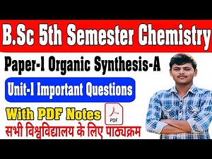 bsc 5th semester chemistry paper-1|Important questions unit-1