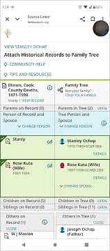using family search for family