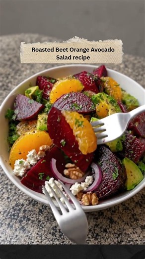 Roasted Beet, Orange, and Avocado Salad