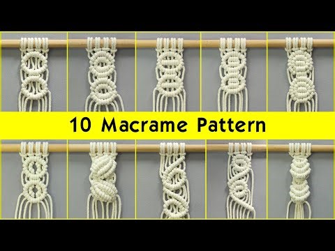 DIY 10 Macrame Patterns | Bubbles Pattern | Shell Pattern | Macrame Tutorial