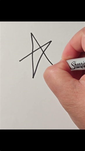 How to quickly draw a five-pointed star