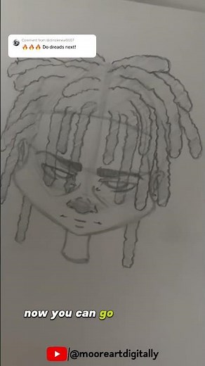 How To Draw Hair (Dreads) Easily #art #drawing #traditionalart