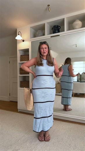Midsize summer dress try on - links on LTK always 🔥