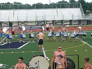 2009 Bluecoats drumline playing their closer (on the field) (6/21/09--Edmond, OK)