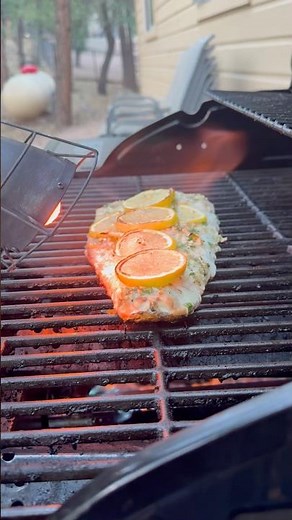 Creamy lemon garlic butter herb salmon pasta! #cooking #salmon #food