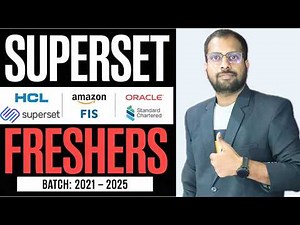 New Superset Hiring | Amazon, FIS, Oracle, standard chartered Jobs | Register Now