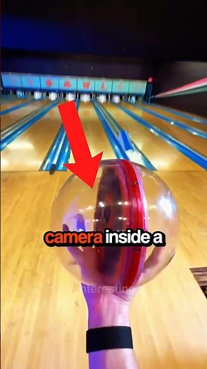 He Put A Camera In a CLEAR Bowling Ball! #bowling #shorts #interesting