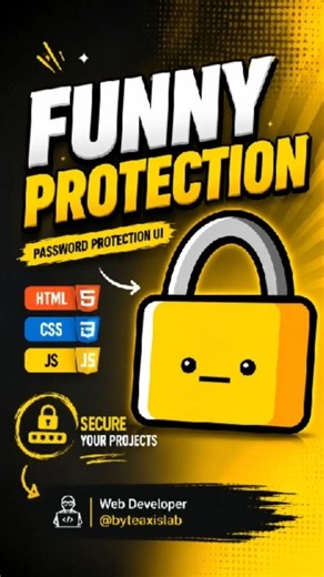 Funny Password Protection UI using HTML CSS & JavaScript 🔒😂 | Web Design #shorts