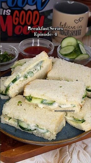 Cream Cheese Cucumber Sandwich #breakfastseries #ep4