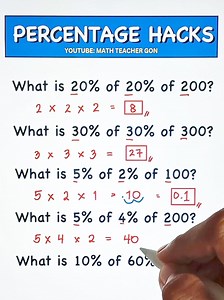231K views · 2.1K reactions | Percentage Hack‼️ #teachergon #math #mathreview #mathtutorials #mathteachergon #civilserviceexam #cse2024 #Math #csereview #percentage | Ako si Teacher Gon | Facebook