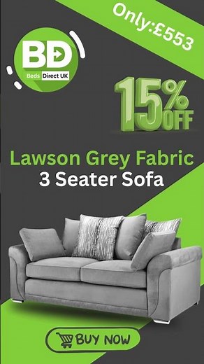 Transform Your Living Room with Lawson Grey Sofas | Beds Direct UK