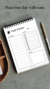 Daily Planner Printable PDF | Minimalist To-do List & Schedule Template | Productivity Planner A4/US Letter | Instant Download - Etsy