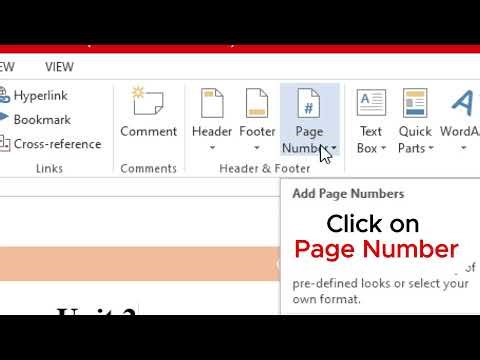How to Insert Page Number in Microsoft Word Document
