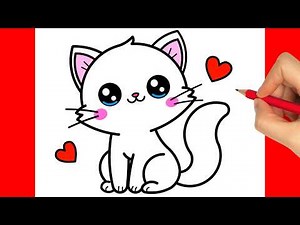Cómo dibujar un gato fácilmente - dibujar un gato facil