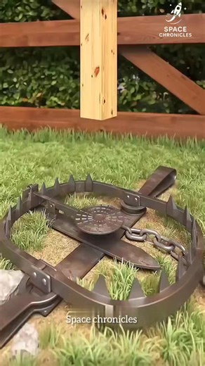 space chronicles on Instagram: "How a Bear Trap Works 🤯 A bear trap is a powerful mechanical device designed to catch large animals using sudden force and pressure. It usually consists of two strong metal jaws, a trigger plate in the center, and a heavy spring mechanism. When an animal steps on the trigger, the jaws snap shut instantly, gripping the limb. The trap’s strength prevents escape, relying purely on stored mechanical energy—no electricity or fuel involved. This simple yet intense desi