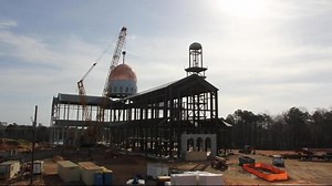 Copper-clad dome caps Raleigh cathedral project