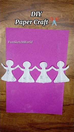 Banku Bhaiya BTS 🔥😍 | Easy Paper Cutting Craft Tutorial ✂️ Simple DIY Paper Dolls Chain #shorts #diy