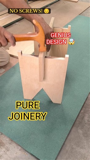 Why Didn't I Think of This? Interlocking Folding Stool! 🙀 #shorts #woodworking #diy