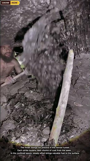 Underground Coal Mining Process | Manual Pickaxe Extraction