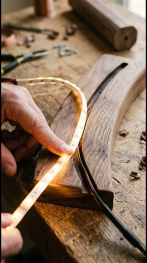 Raw Wood to Minimalist Desk Lamp Transformation #historax #horror #historycomesalive \ #film