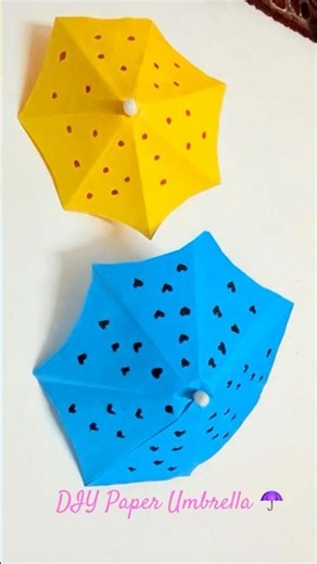 Cute Paper Umbrella Craft ✨ | Easy DIY for Beginners#shortvideo #viral #diyart #diyart