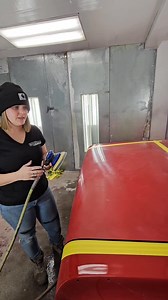 Long video but worth the watch! 😁 How to use guide coat, while wet sanding a freshly painted panel. There are many ways to achieve these results, this is just what works for me. #wetsanding #girlbehindthegun #triggergirl #passion4paint #artistsoninstagram #artist #carhartt #levis #showstopper #showfinish #custompaint #allmodelaallthetime #modelaalldayeveryday #bigkidblocks #rustylugs #girlswhoworkoncars #womeninmensfields #ifiwasyouidwannabemetoo #paintthetownred #iykyk #cutandbuff #hitsdiffere