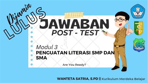 Soal & Kunci Jawaban Post Test Modul 3, Strategi yang Paling Tepat Pak Karsan Terapkan di Sekolah? - Tribunnewsmaker.com