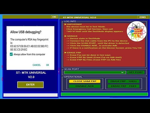 ST-MTK UNIVERSAL Samsung ADB Enable Tool, Erase Frp, unlock frp