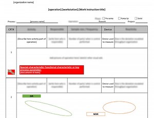 Rework Instruction Template [IATF 16949 document]
