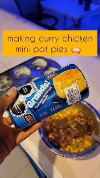 how to make mini curry chicken pot pies 🥧 easy recipe for dinner #cooking