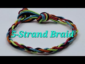EASY Five Strand Braid | 5 Color Braided Cotton Cord Friendship Bracelet | NO Melting