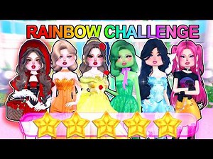 RAINBOW CHALLENGE in DRESS to IMPRESS!