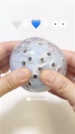 Eyeball? 👁️ Fish eggs? 🐟🥚 DIY Stress Ball Making Eye StressBall #asmr #makingtoys #slime