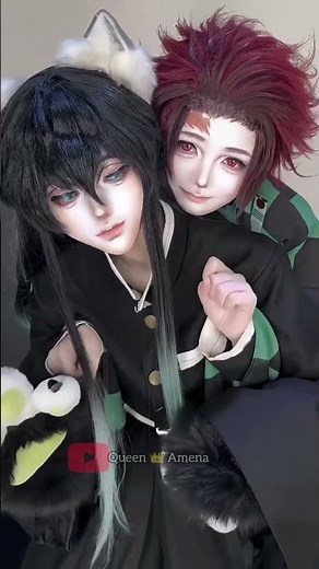 Demon slayer cosplay funny moment 🌿✨🌊 #demonslayer #nezuko #tanjiro #zenitsu #inosuke