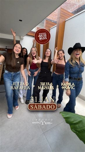 Empório Santa Maria on Instagram: "As muierada estão CHEGANDO! 🤠🗣️ Um dos maiores novos projetos do momento chega com a Resenha da Muierada, reunindo três duplas femininas da nova geração do sertanejo!💥 Júlia & Rafaela, Julya & Maryana e Kamila & Kavic — em uma mistura de repertórios na mesma batida! 🎶🔥 🕒 Abertura: 22h 🗓️ Data: Sábado, 31/01 📍 Local: Empório Santa Maria 🚨 Para VALORES e COMPRA ON-LINE (em até 12x), clique no link da bio ou acesse: 👉 https://www.blueticket.com.br/empor