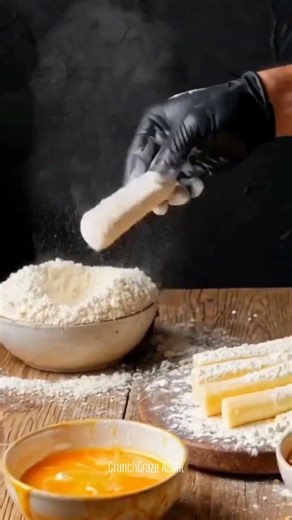Crispy Mozzarella Cheese Sticks 🧀 | Cheese Pull ASMR | Food Shorts #foodshorts#asmrfood#cheesesticks